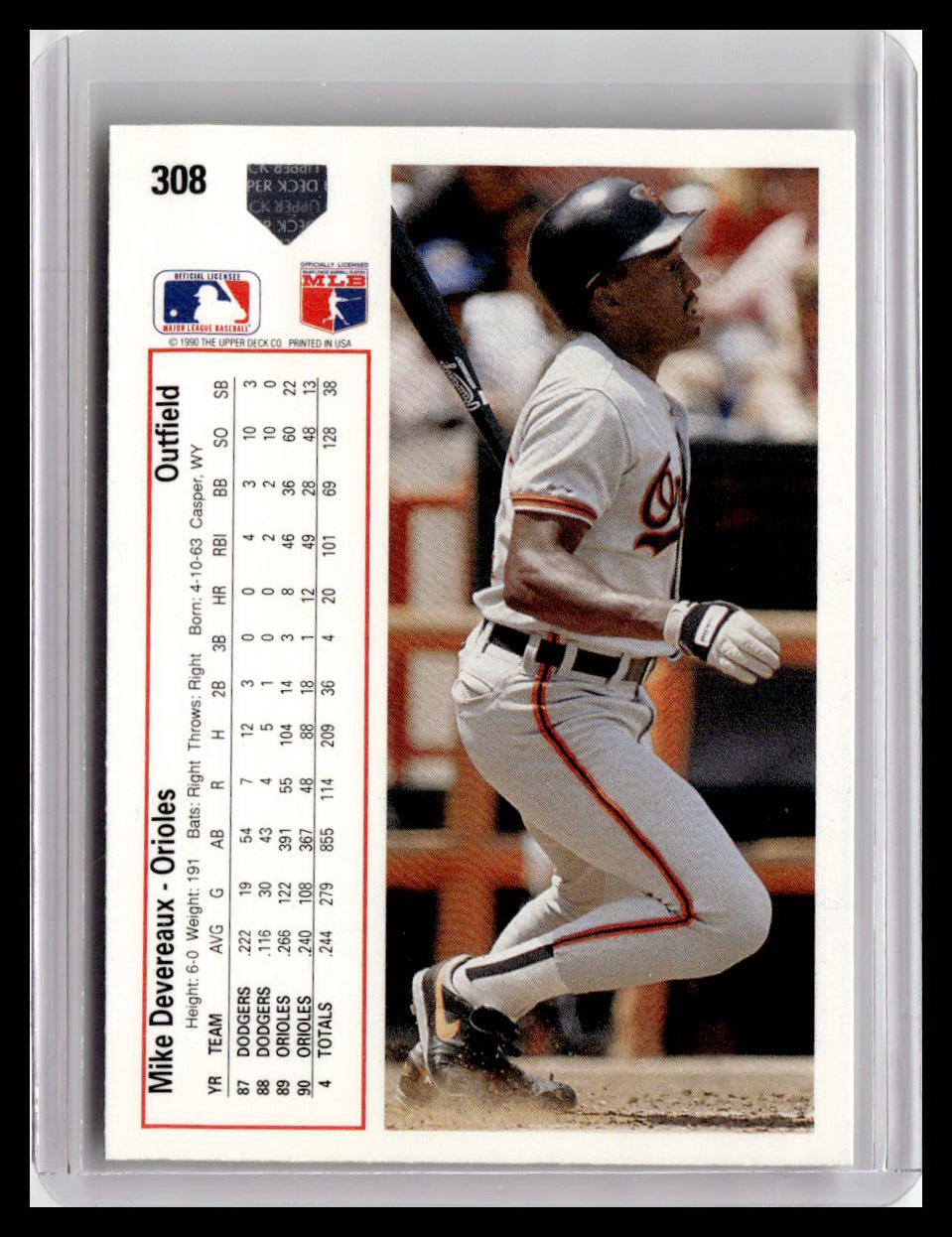 1991 Upper Deck Mike Deveraux #308