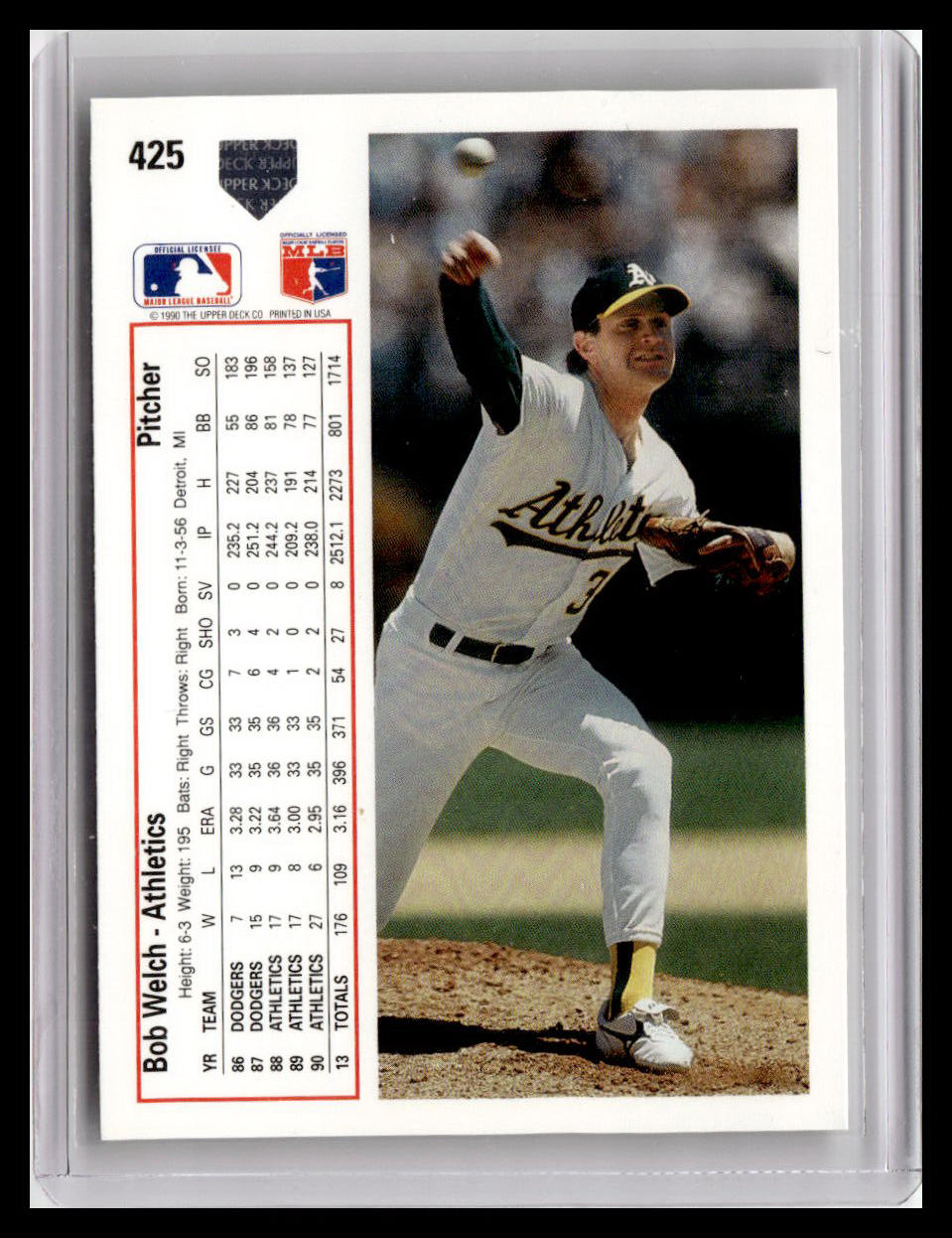 1991 Upper Deck Bob Welch #425