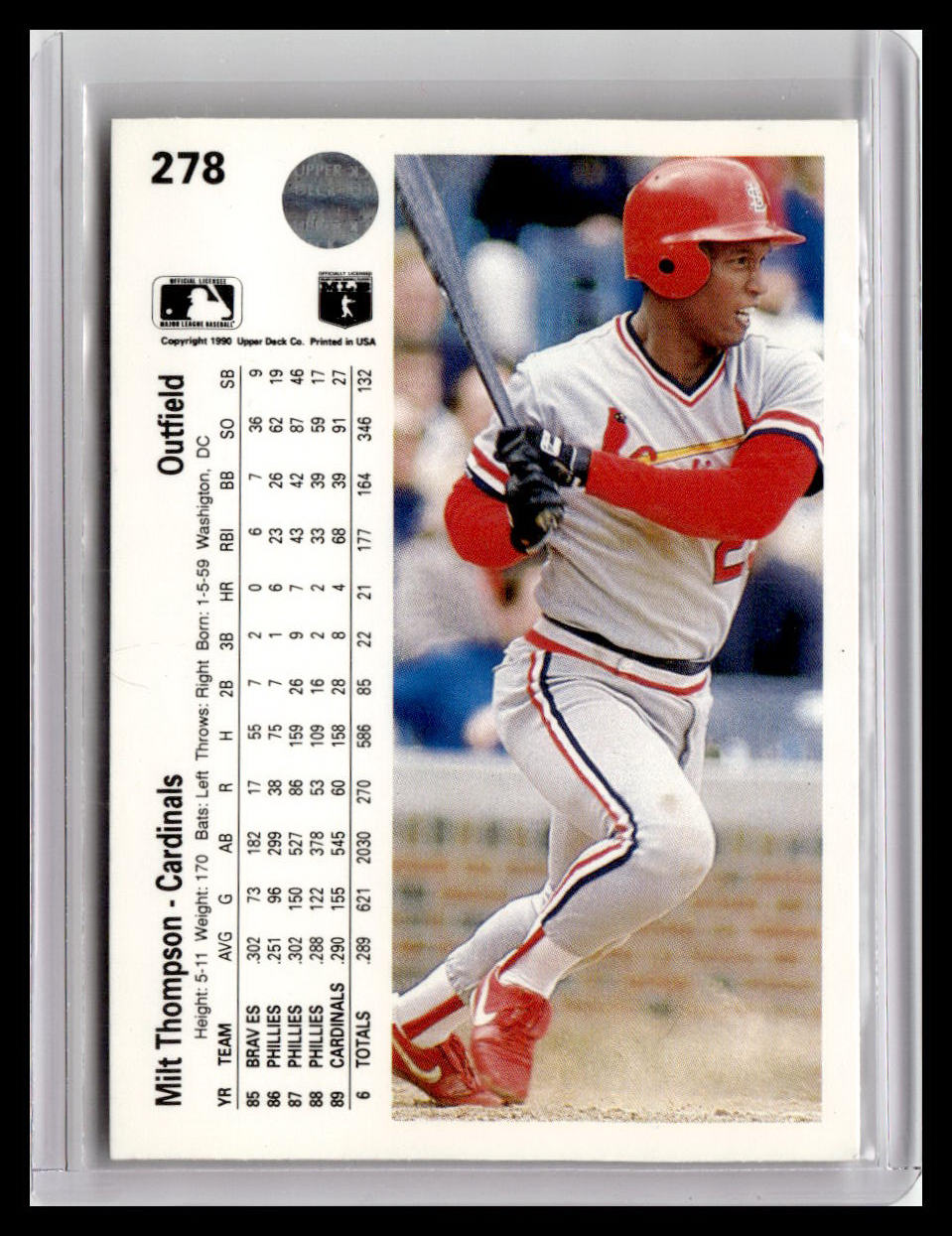 1990 Upper Deck Milt Thompson #278
