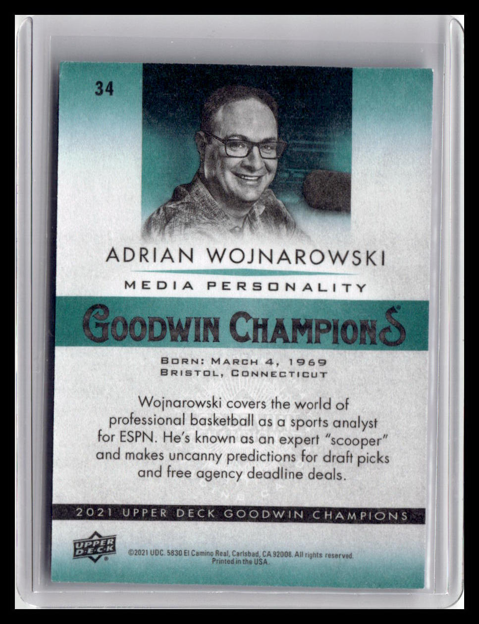 2021 Goodwin Champions Adrian Wojnarowski #34