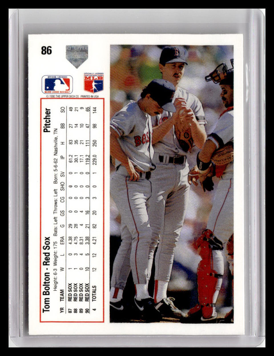 1991 Upper Deck Tom Bolton #86