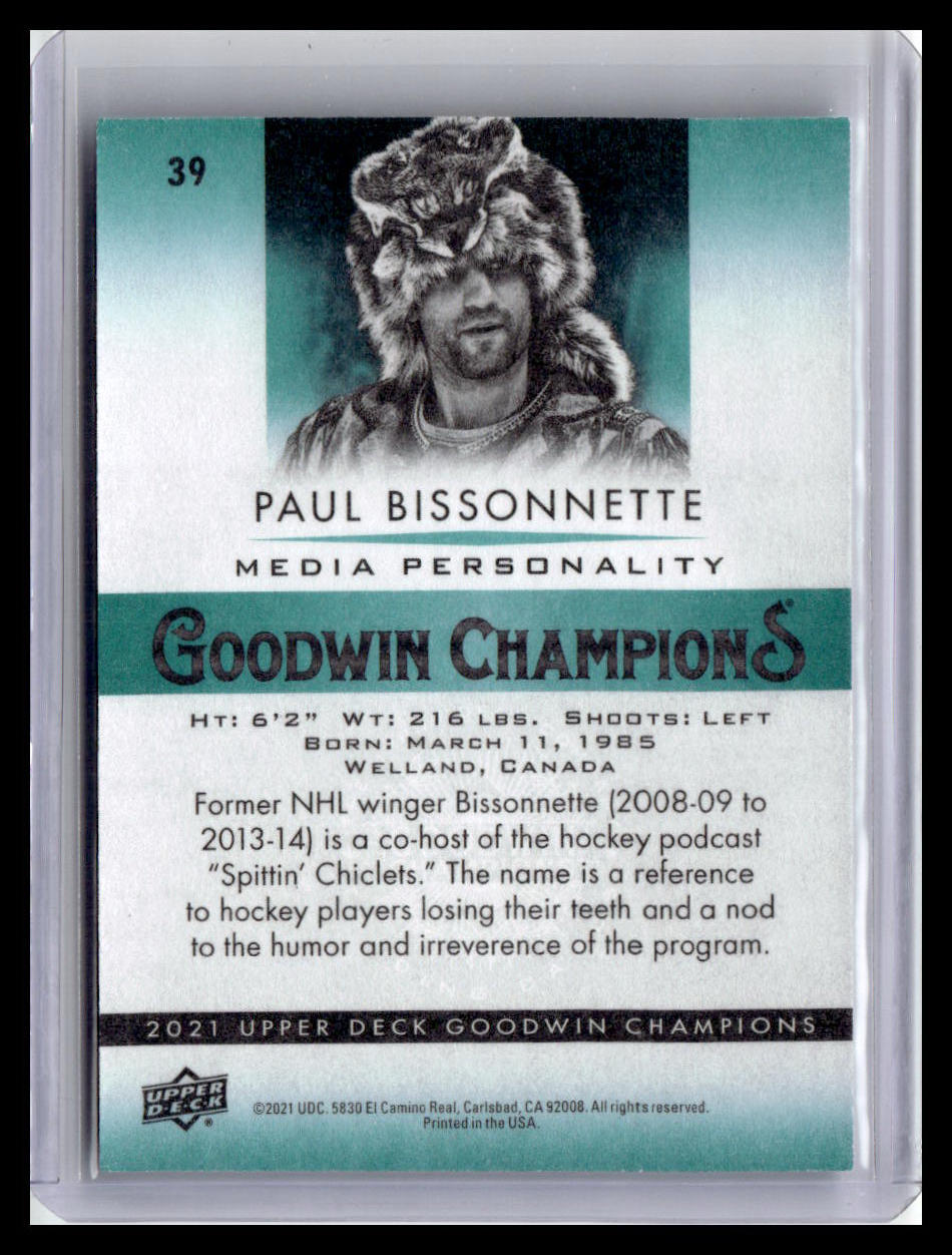 2021 Goodwin Champions Paul Bissonnette #39