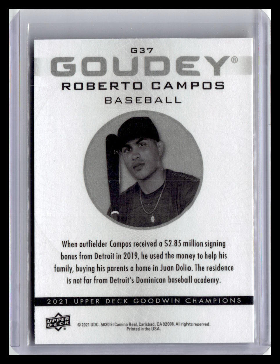 2021 Goodwin Champions Roberto Campos Goudey #G37