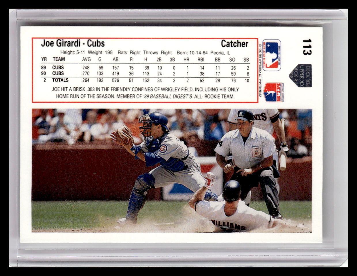 1991 Upper Deck Joe Girardi #113