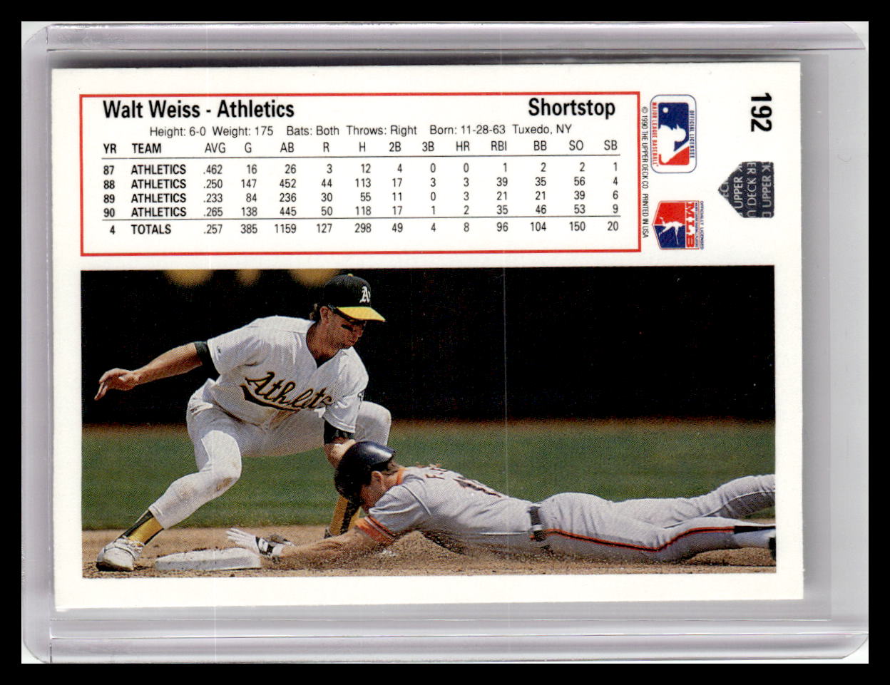 1991 Upper Deck Walt Weiss #192