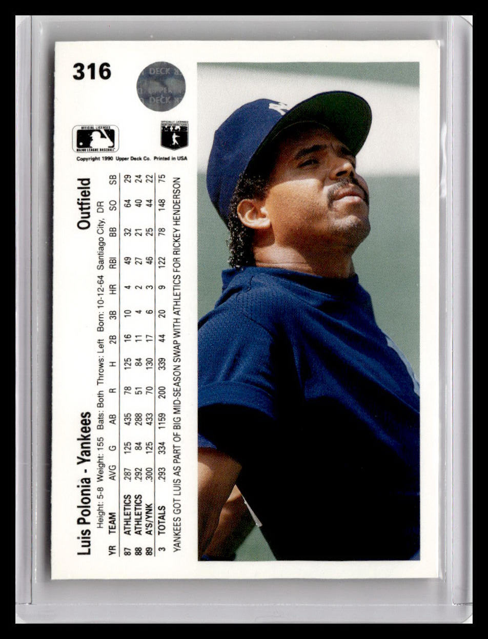 1990 Upper Deck Luis Polonia #316