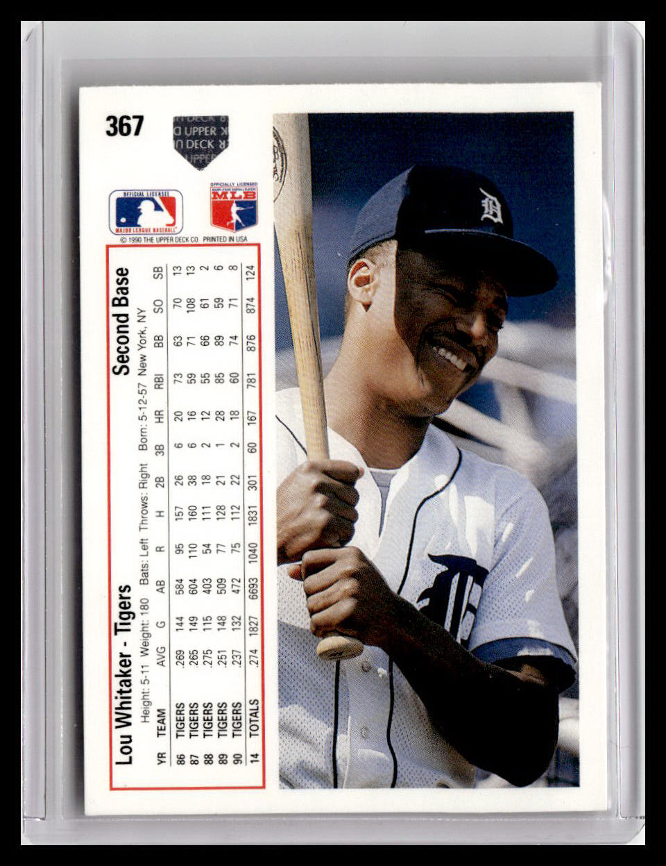 1991 Upper Deck Lou Whitaker #367