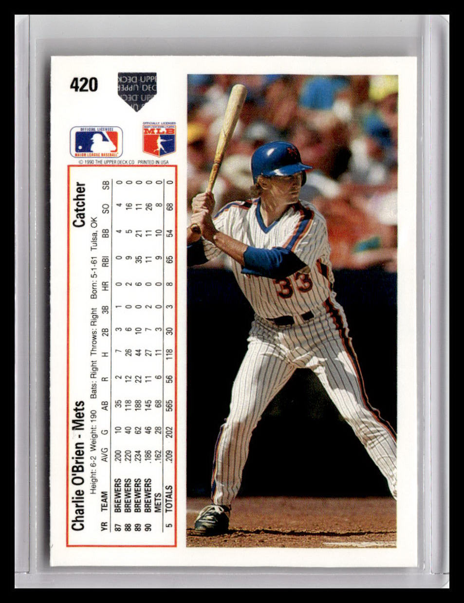 1991 Upper Deck Charlie O'Brien #420