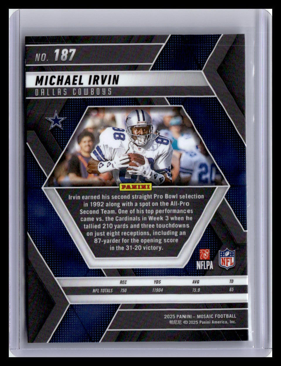 2025 Panini Mosaic Michael Irvin #187