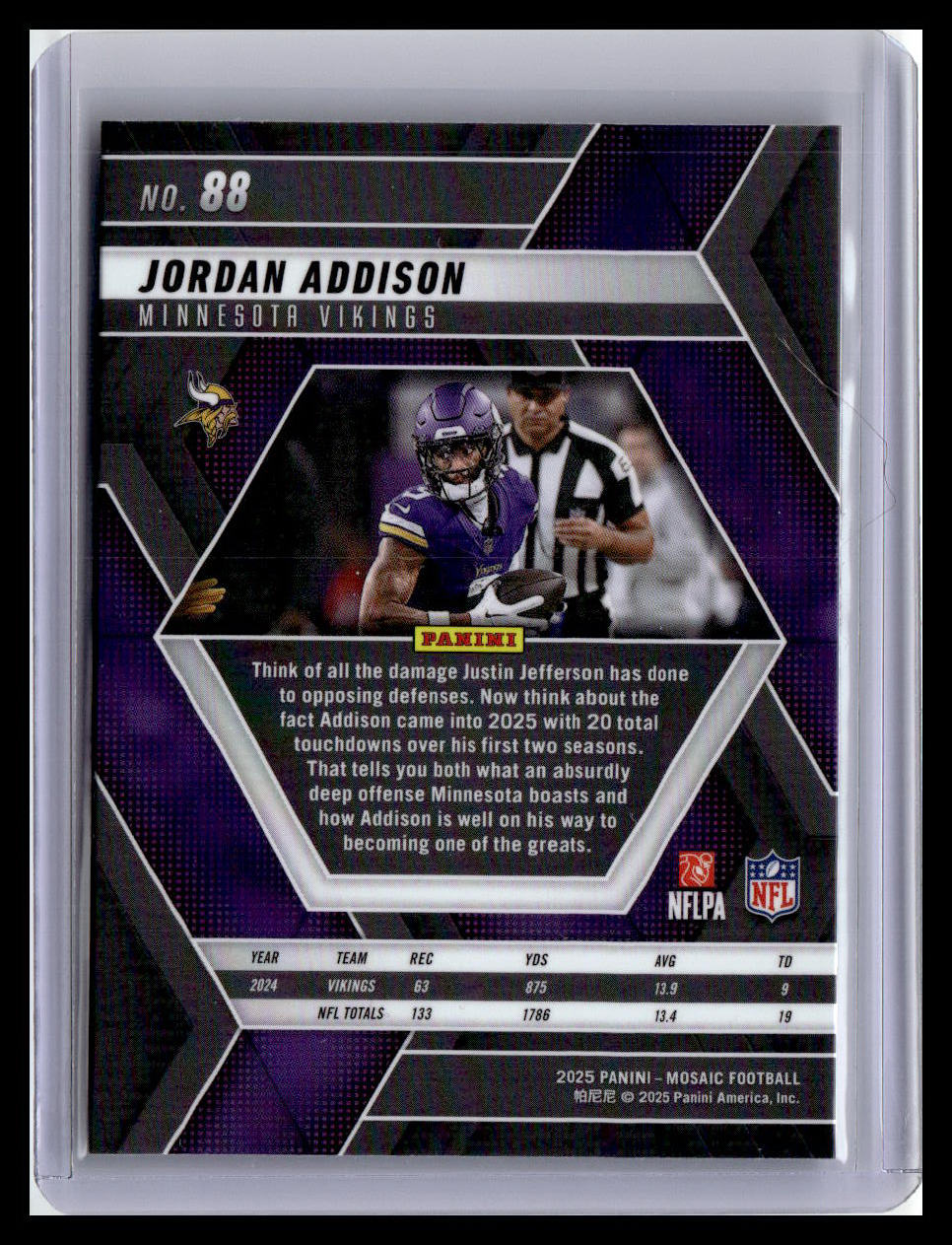 2025 Panini Mosaic Jordan Addison #88