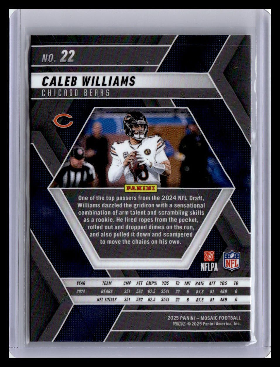 2025 Panini Mosaic Caleb Williams #22