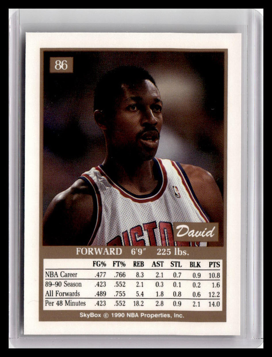 1990-91 SkyBox #86 David Greenwood