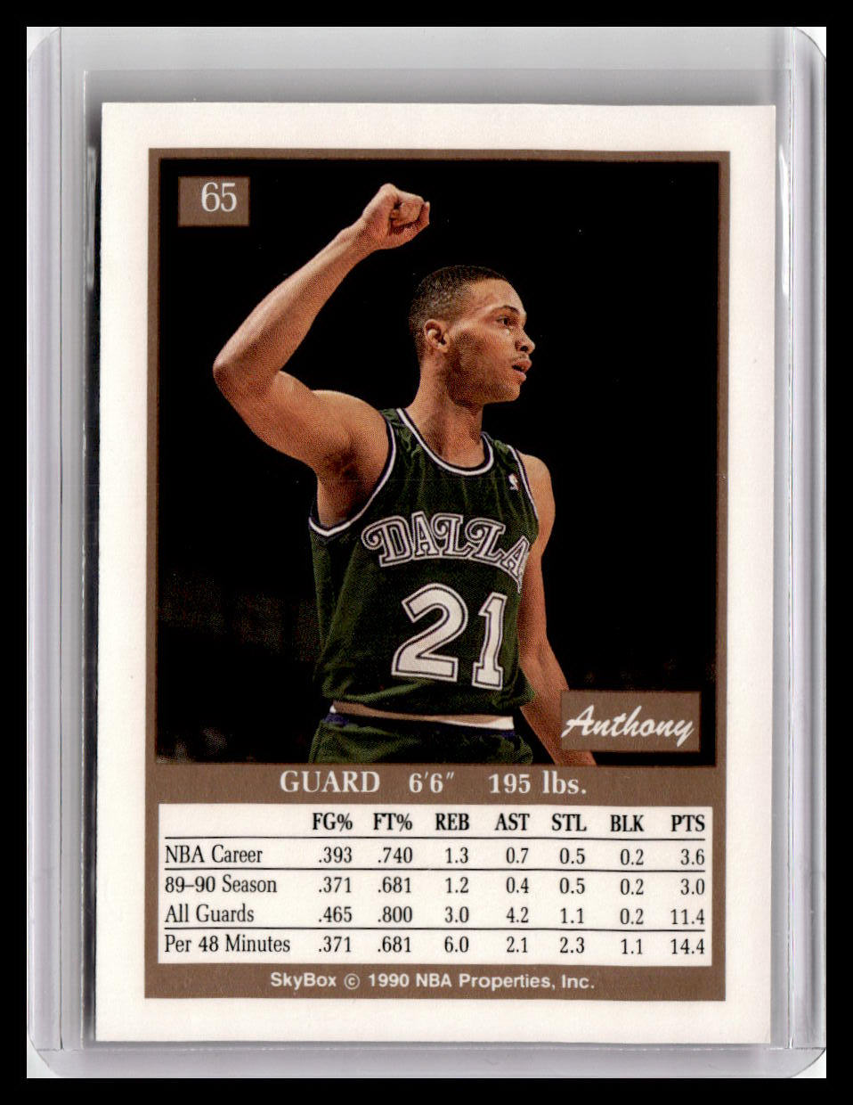 1990-91 SkyBox #65 Anthony Jones