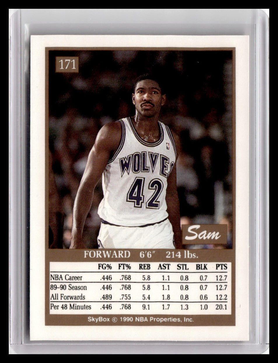 1990-91 SkyBox #171 Sam Mitchell