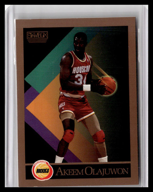 1990-91 SkyBox #110 Akeem Olajuwon