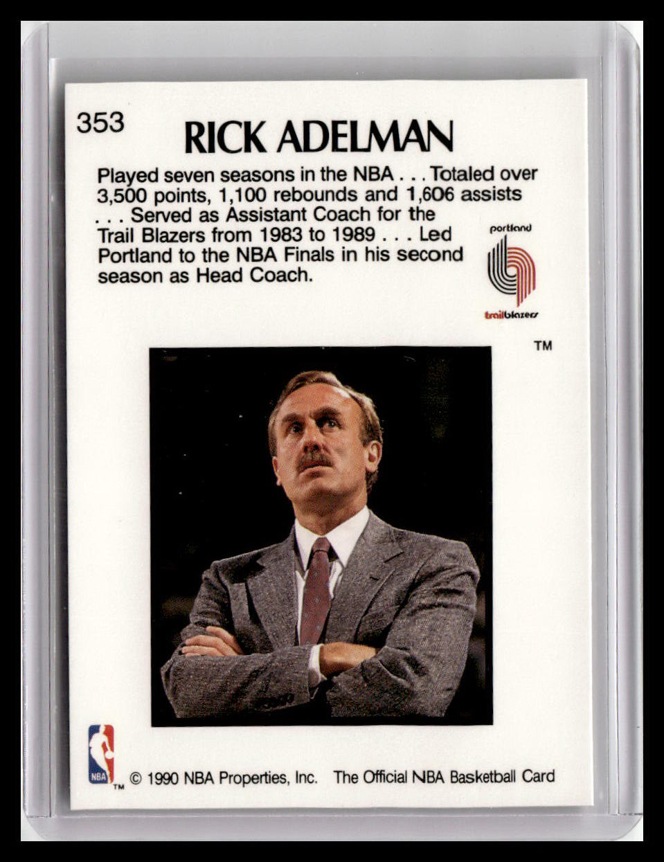 1990-91 Hoops #353 Rick Adelman