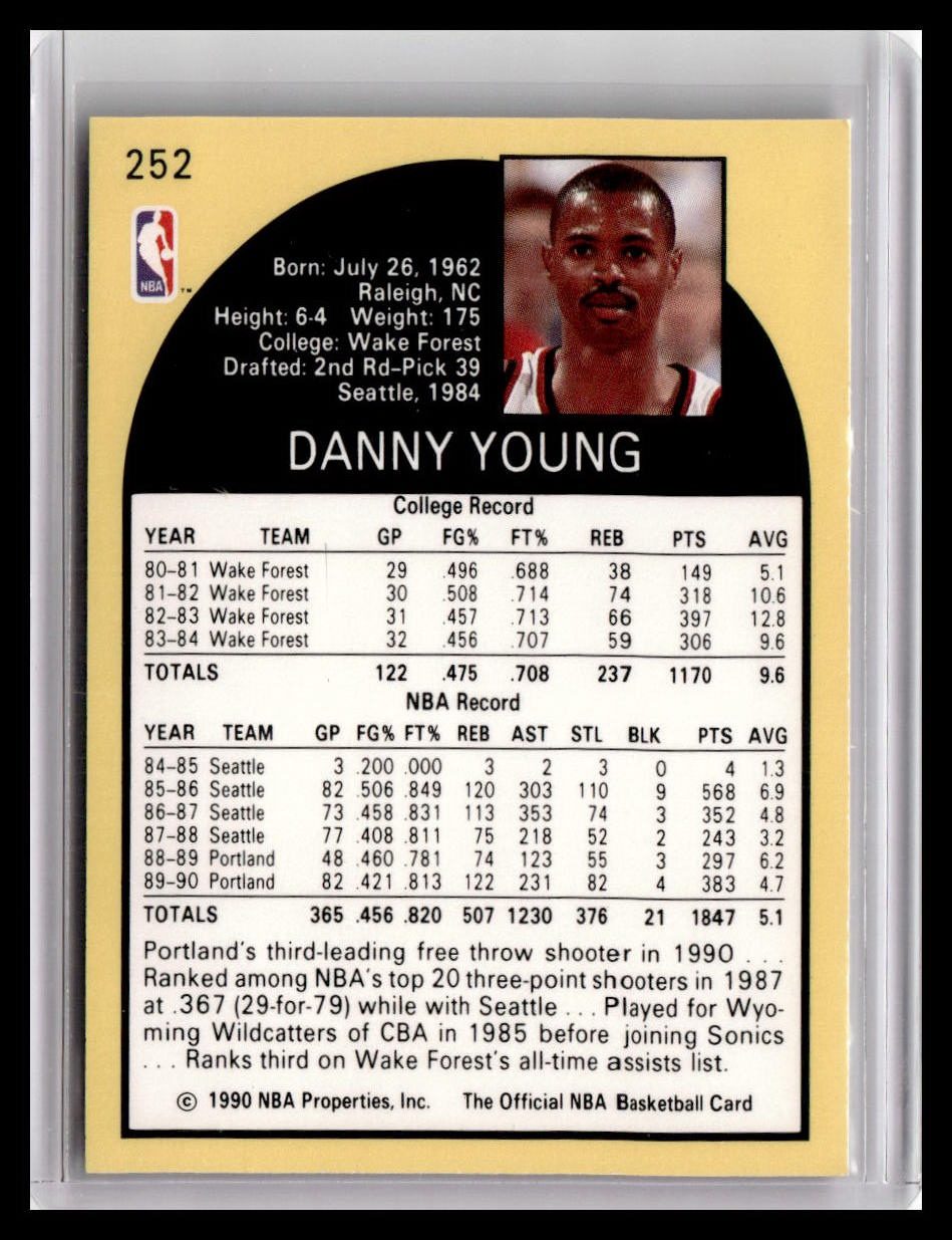 1990-91 Hoops #252 Danny Young