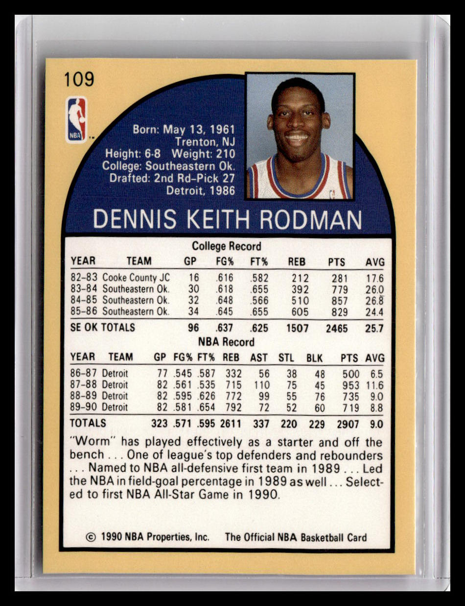 1990-91 Hoops #109 Dennis Rodman