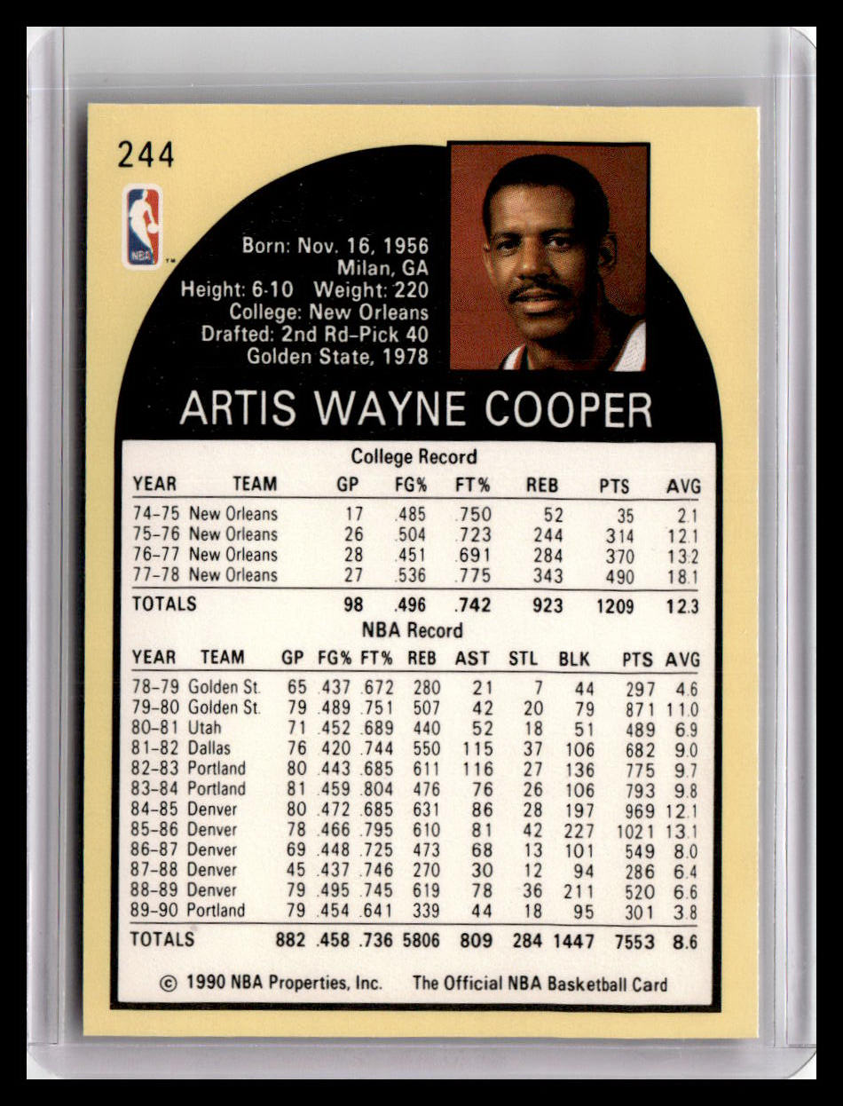 1990-91 Hoops #244 Wayne Cooper