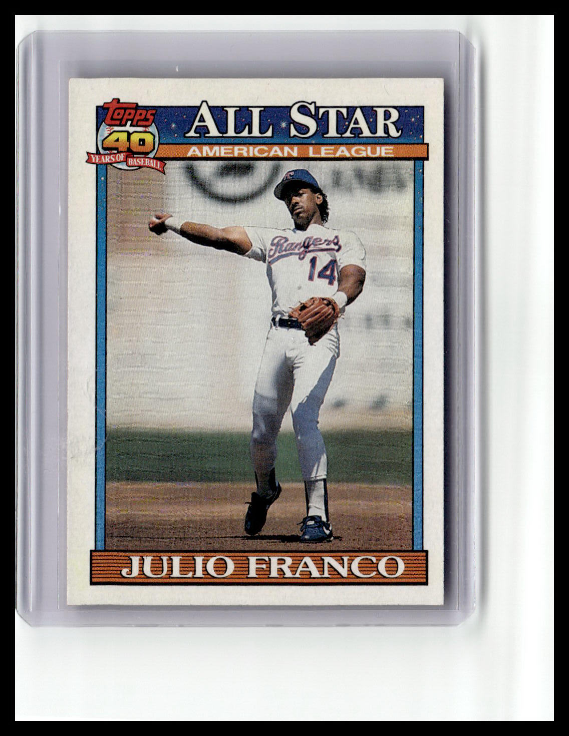 1991 Topps #387 Julio Franco