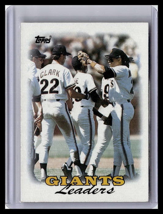 1988 Topps #261 Giants Leaders