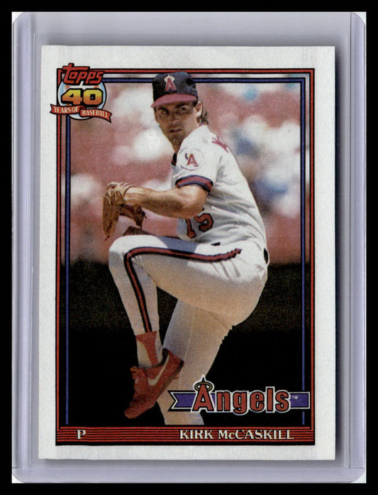 1991 Topps #532b Kirk McCaskill A* on copyright line