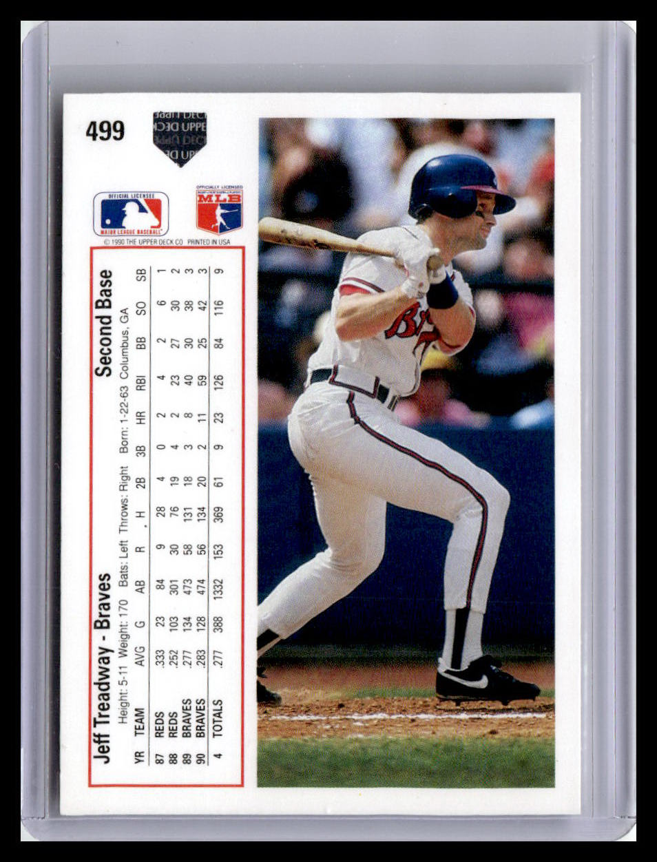 1991 Upper Deck #499b Jeff Treadway
