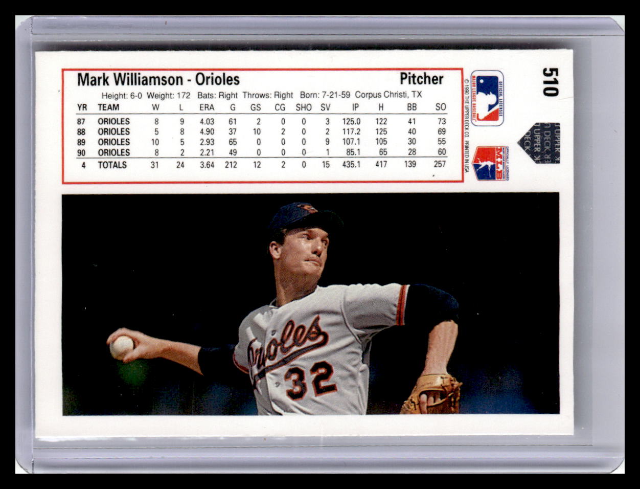 1991 Upper Deck #510 Mark Williamson