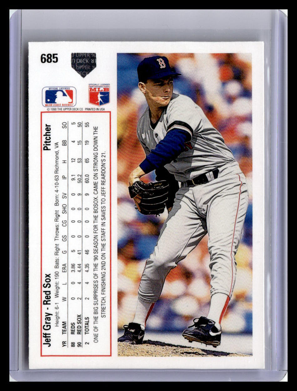 1991 Upper Deck #685b Jeff Gray