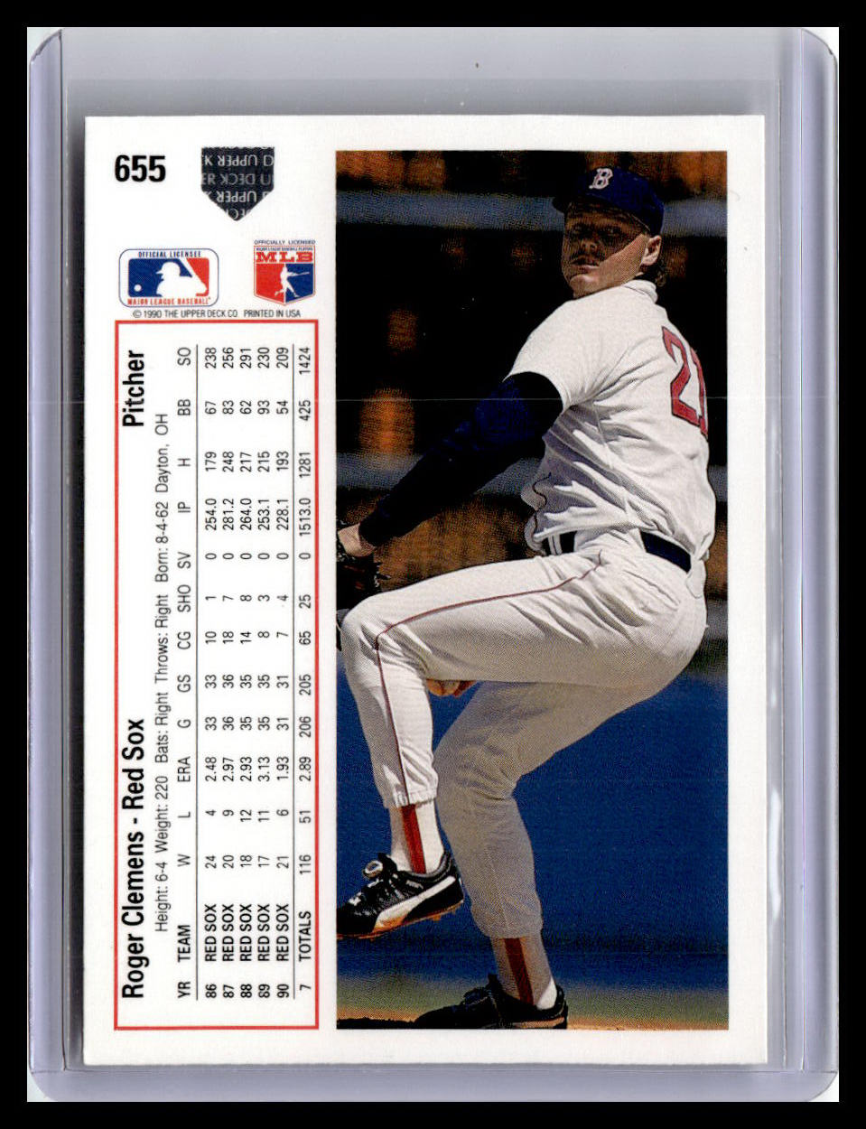 1991 Upper Deck #655b Roger Clemens