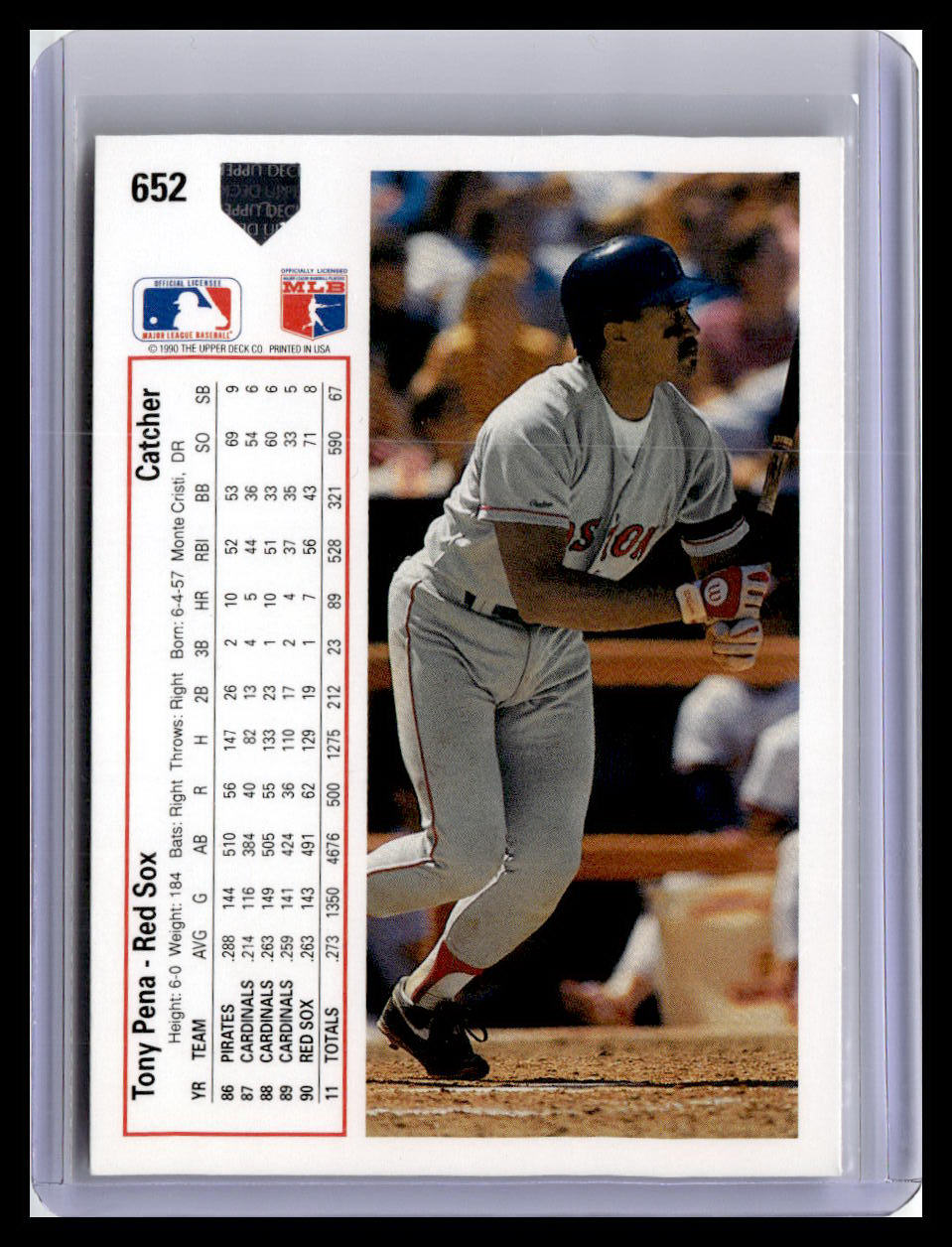 1991 Upper Deck #652 Tony Pena