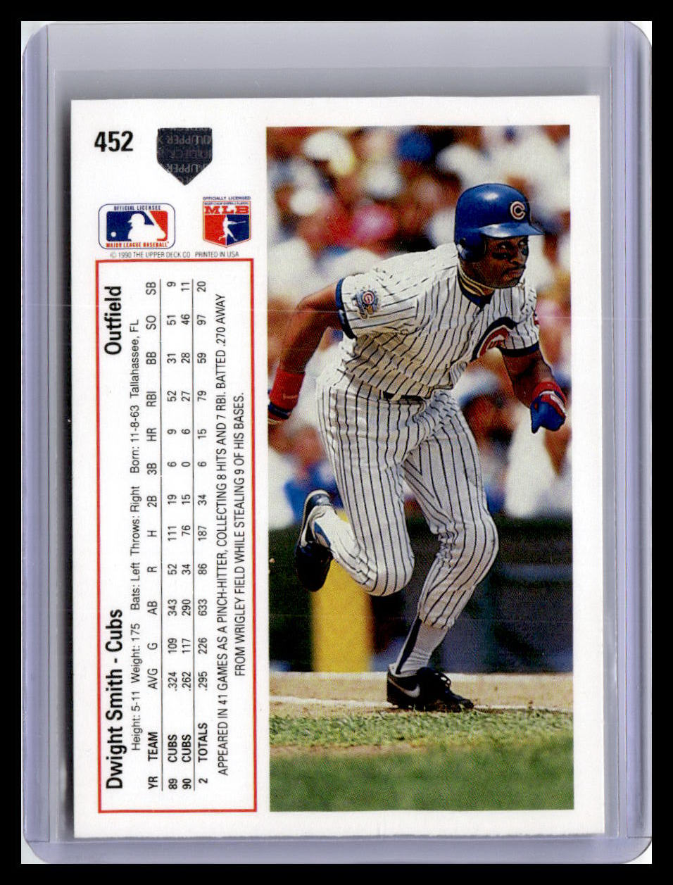 1991 Upper Deck #452b Dwight Smith