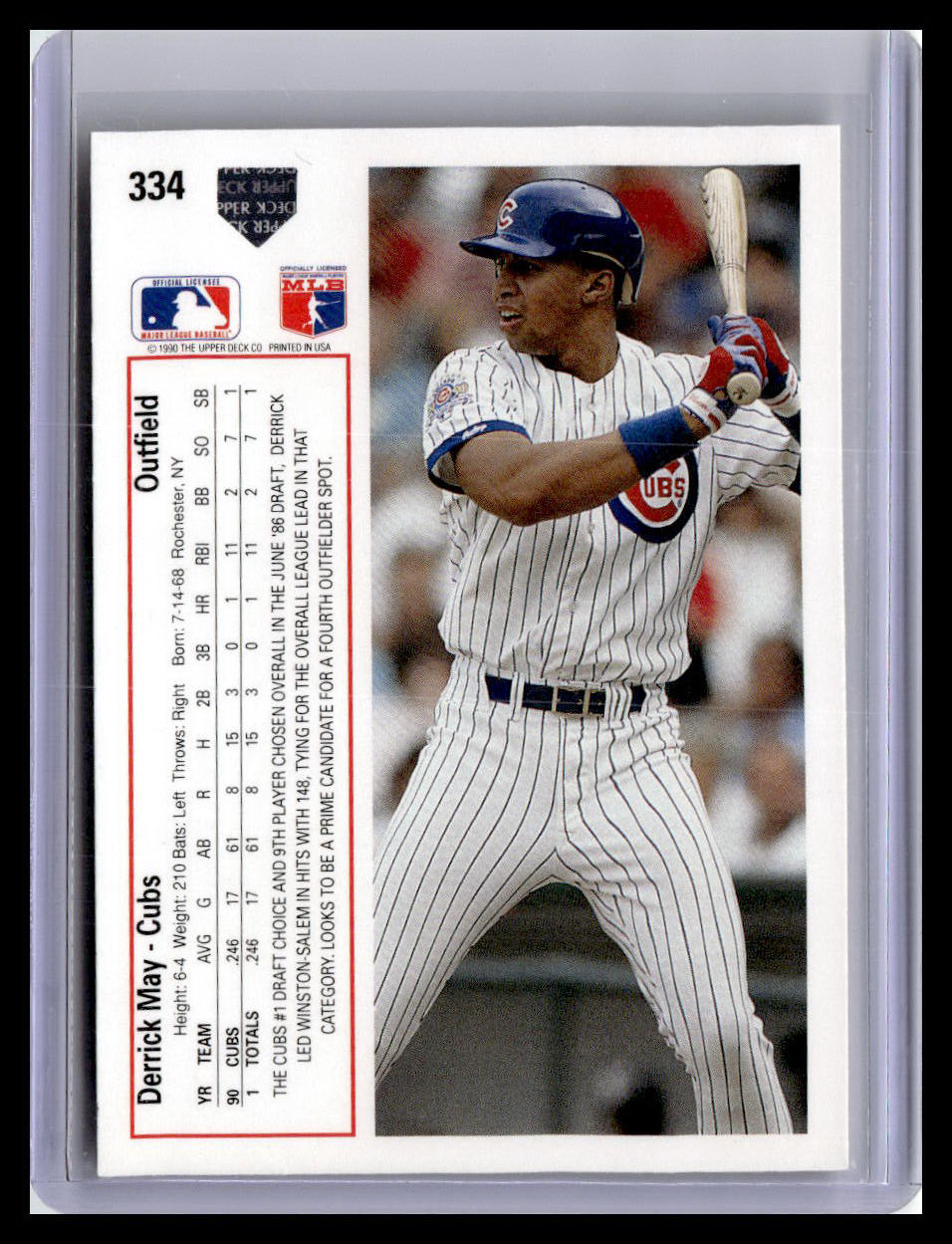 1991 Upper Deck #334 Derrick May