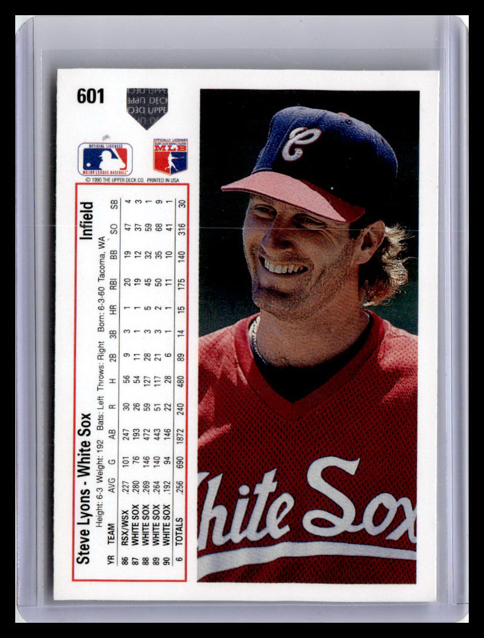 1991 Upper Deck #601 Steve Lyons