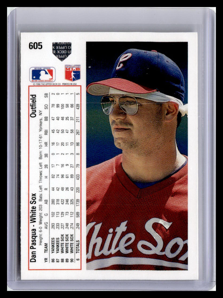 1991 Upper Deck #605c Dan Pasqua