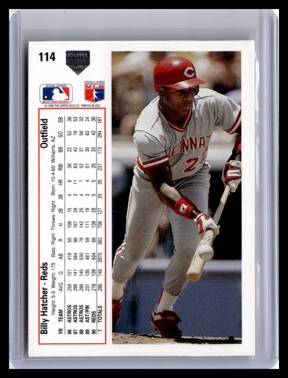1991 Upper Deck #114b Billy Hatcher