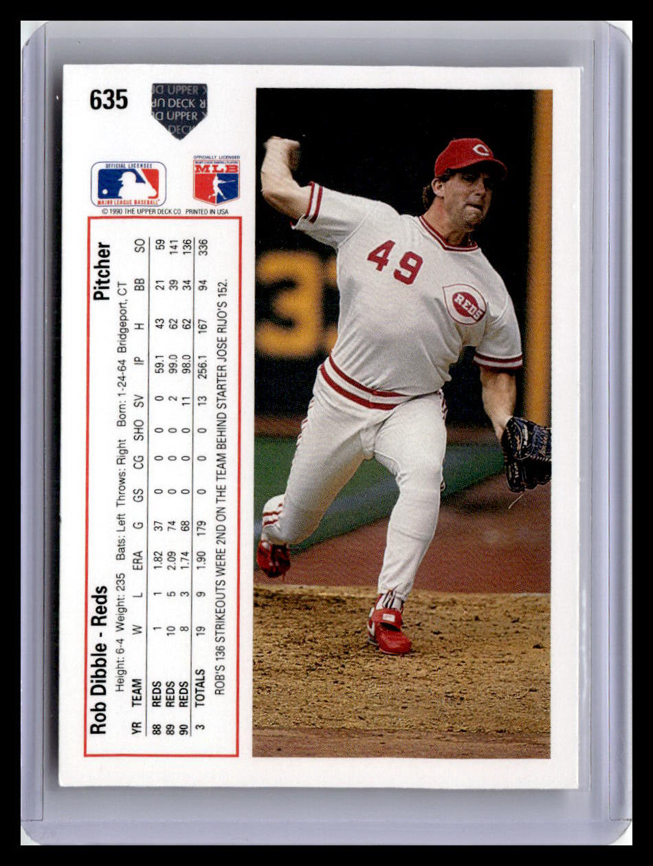 1991 Upper Deck #635d Rob Dibble