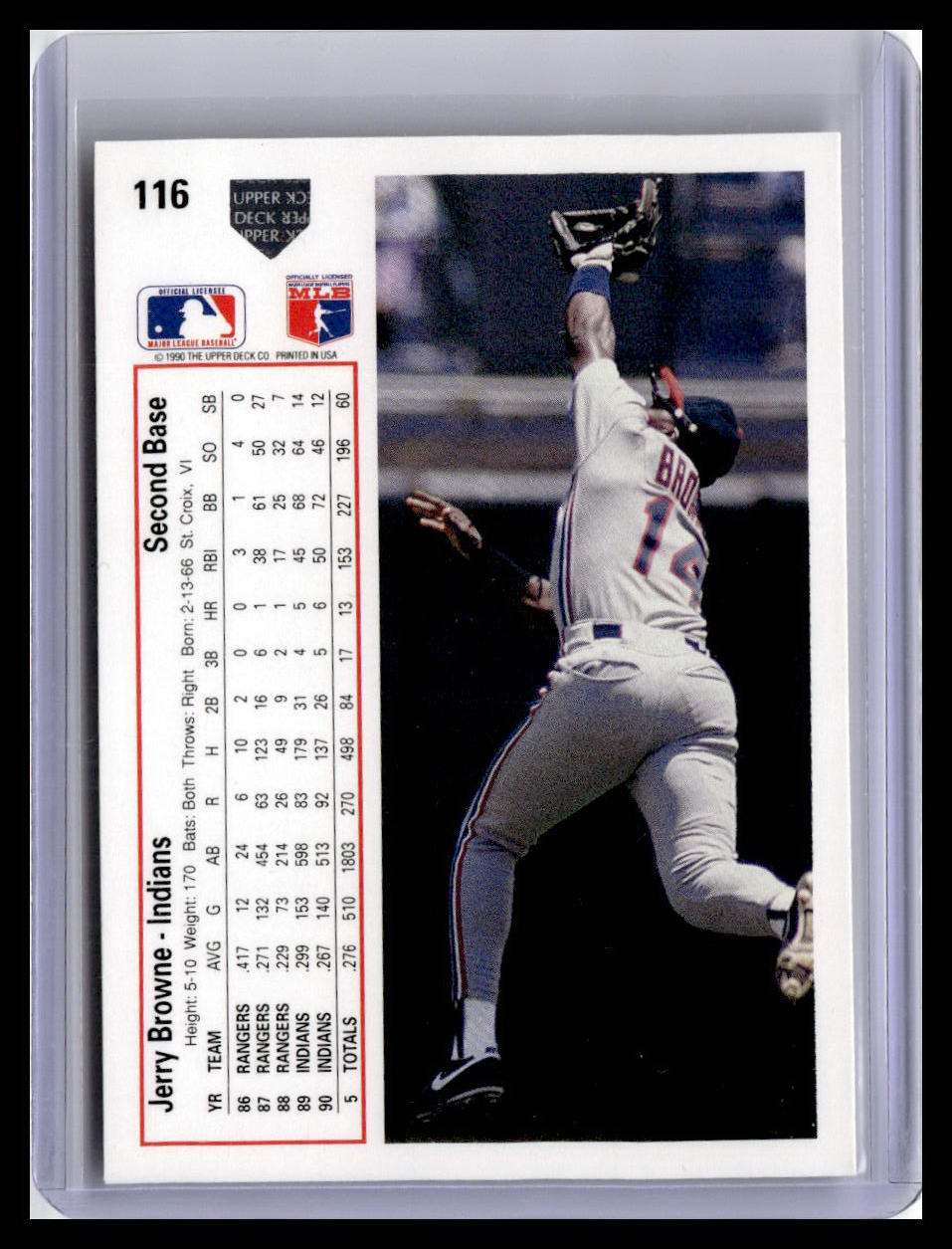 1991 Upper Deck #116d Jerry Browne