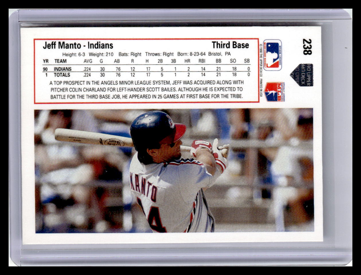 1991 Upper Deck #238 Jeff Manto
