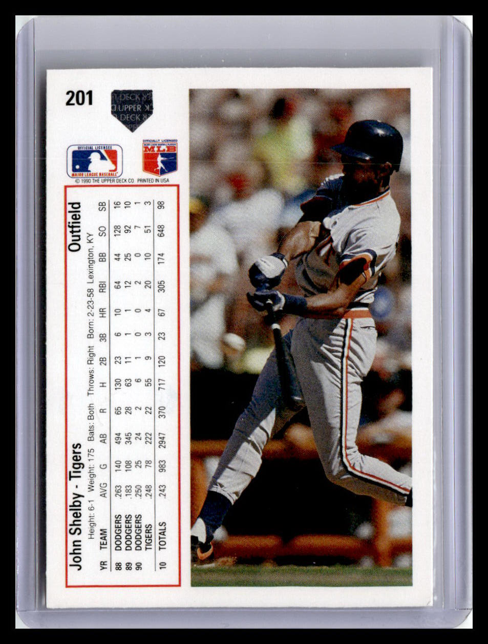 1991 Upper Deck #201b John Shelby