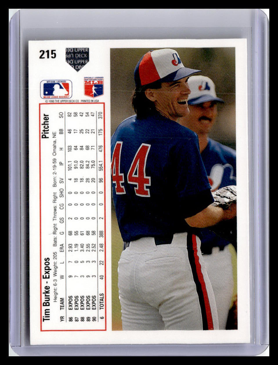1991 Upper Deck #215 Tim Burke