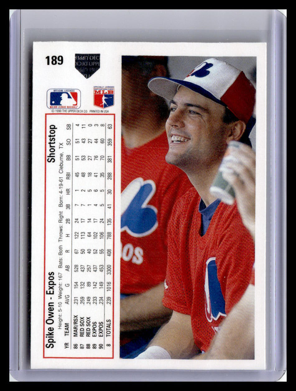 1991 Upper Deck #189 Spike Owen