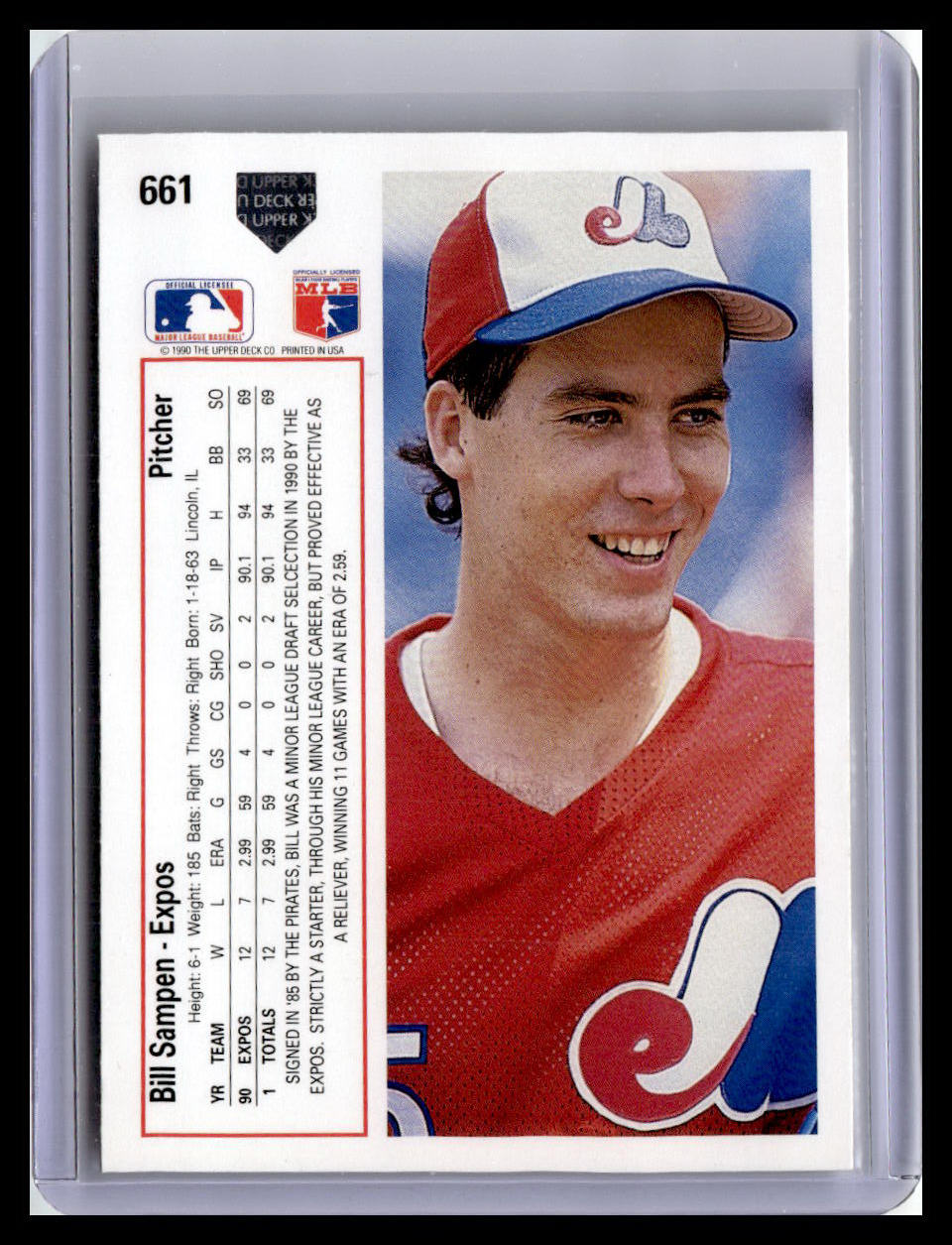 1991 Upper Deck #661 Bill Sampen