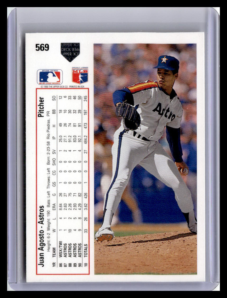1991 Upper Deck #569b Juan Agosto