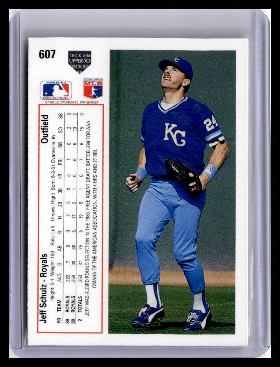 1991 Upper Deck #607b Jeff Schulz