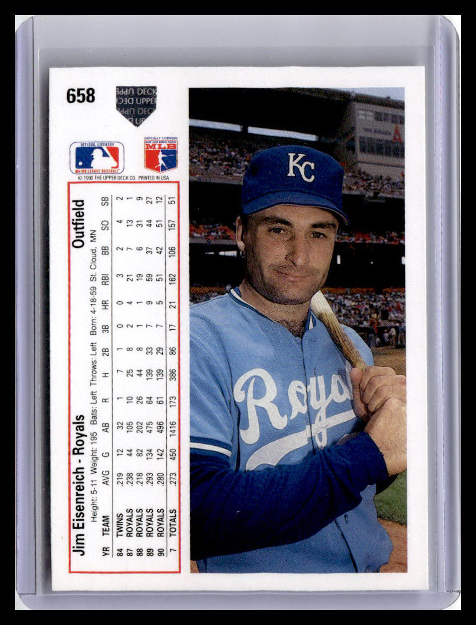 1991 Upper Deck #658d Jim Eisenreich