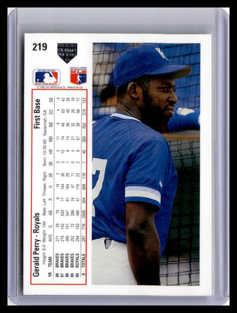 1991 Upper Deck #219b Gerald Perry