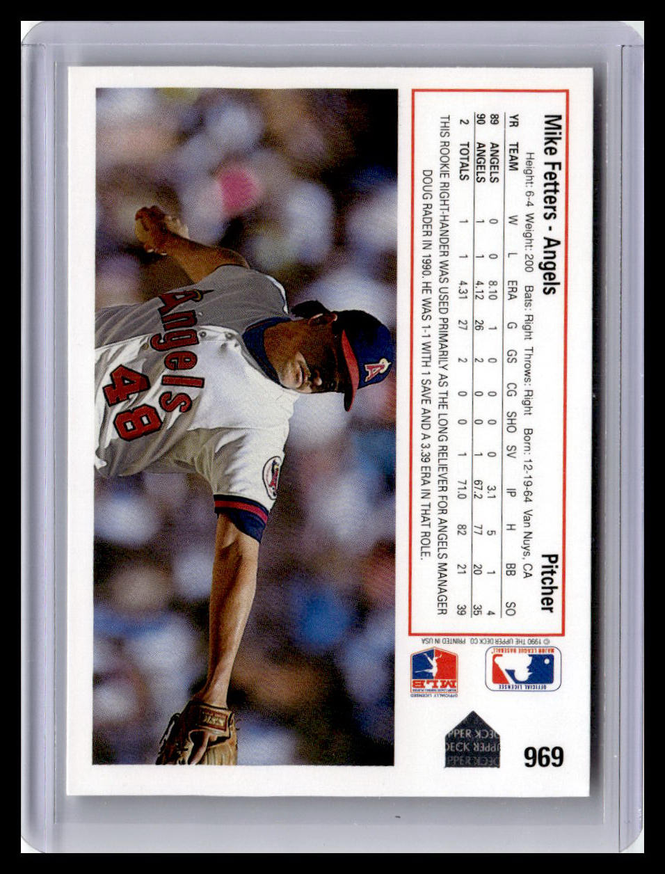 1991 Upper Deck #696 Mike Fetters