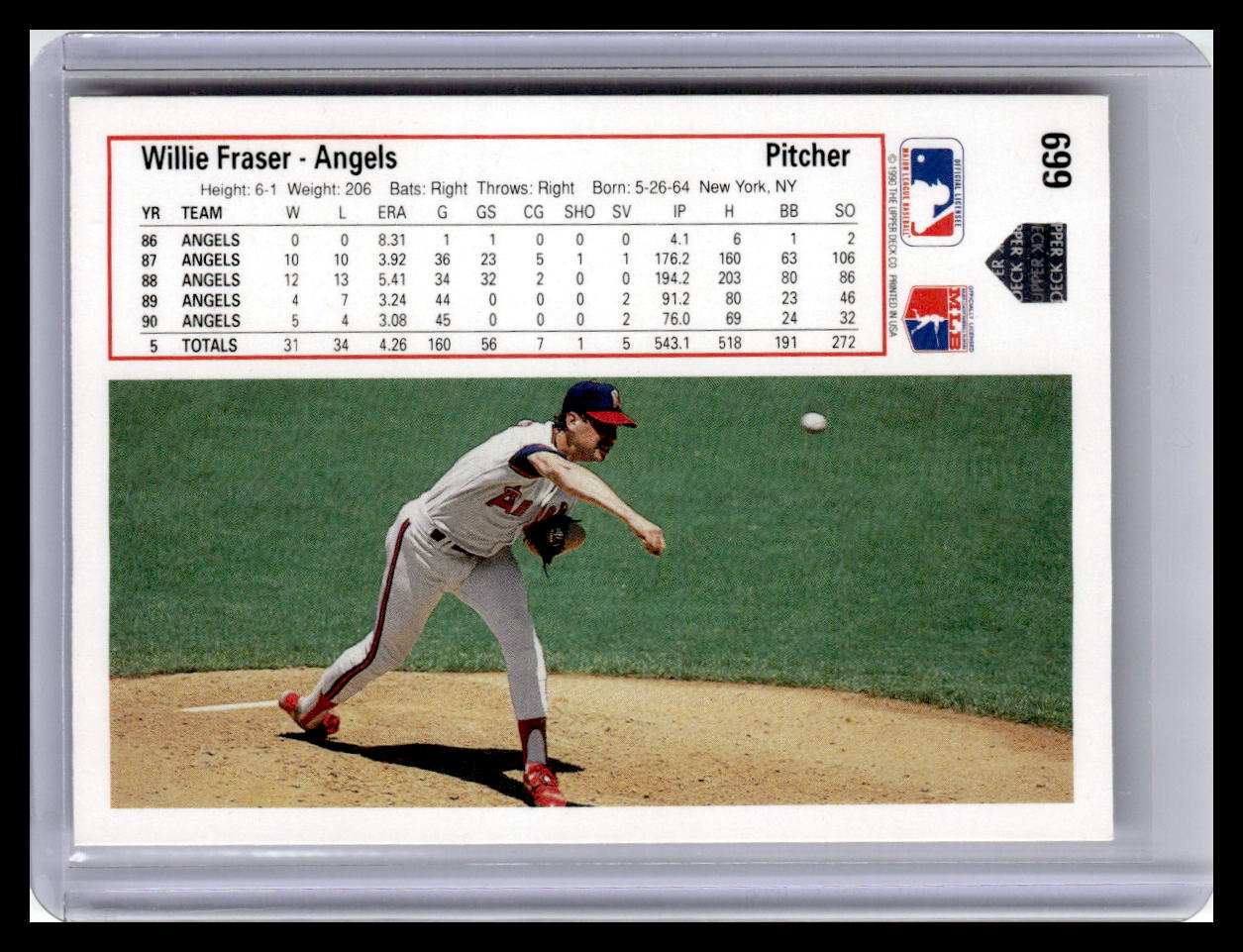 1991 Upper Deck #699b Willie Fraser