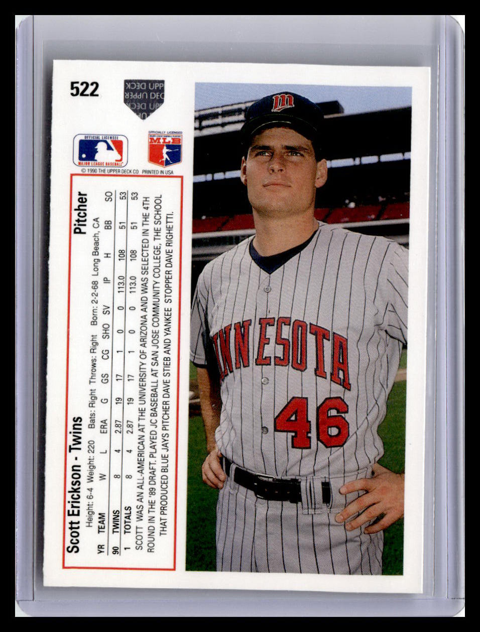 1991 Upper Deck #522c Scott Erickson